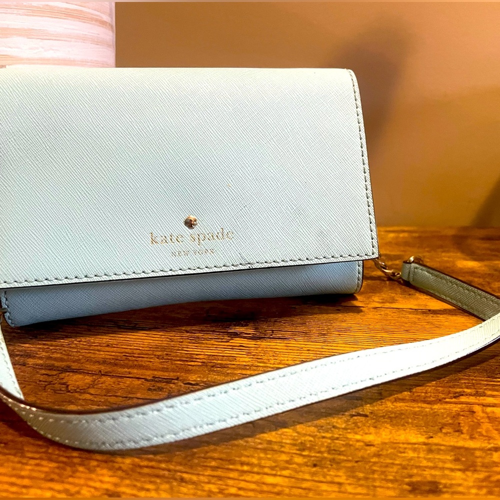Kate Spade chain strap crossbody - Robin’s egg blue